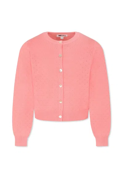 Molo Kids' Pink Cardigan For Girl