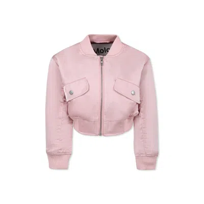 Molo Kids' Pink Down Jacket For Girl