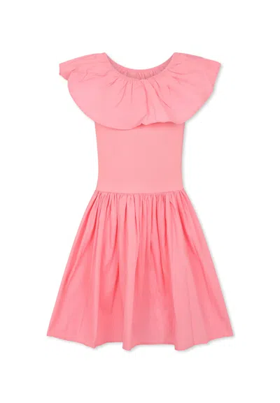 Molo Kids' Pink Dress For Girl In Pink Lemonade