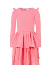 Molo Pink Dress For Girl In Pink