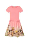 Molo Pink Dress For Girl With Animal In Pink