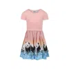 Molo Pink Dress For Girl With Panda In Pink