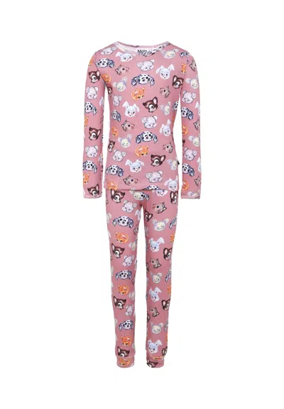 Molo Kids' Pink Pyjamas For Girl With Animal In Purple