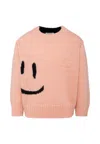 Molo Smiley-face Jacquard Jumper In Pink