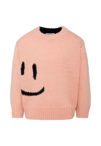 MOLO PINK SWEATER FOR GIRL WITH SMILEY