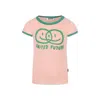 Molo Pink T-shirt For Irl With Smileys In Pink
