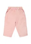 Molo Pink Trousers For Baby Girl With Smiley In Pink
