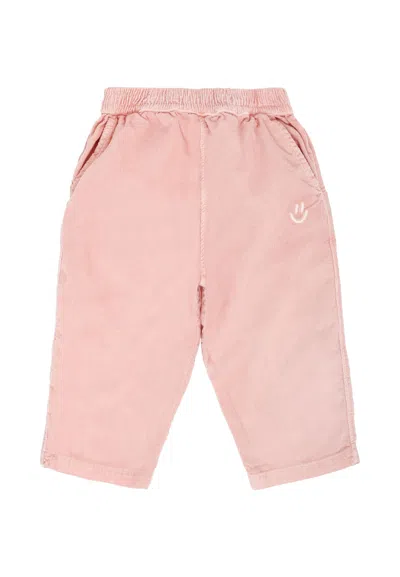Molo Pink Trousers For Baby Girl With Smiley