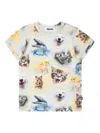 Molo Multicolor T-shirt For Babykids With Animals In Neutrals