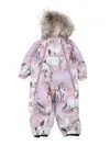 Molo Pyxis Fur Baby Snowsuits In Multi