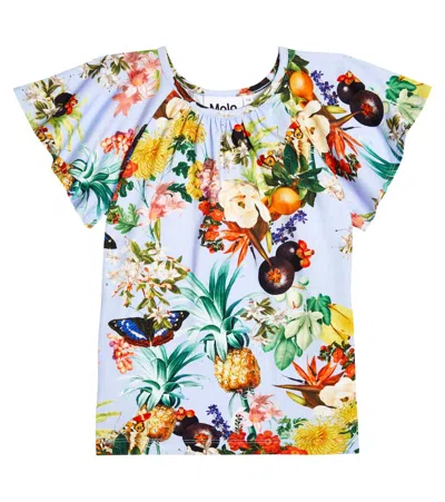 Molo Kids' Bluse Rachel Aus Einem Baumwollgemisch In Tropical Fruits