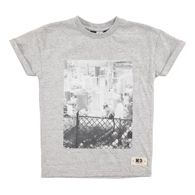 Molo Kids' Ragnar Iron Gate Melange T-shirts In Gray