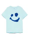 Molo Boy's Rame Water Smile Short-sleeve T-shirt In Blue