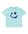 Molo Boy's Rame Water Smile Short-sleeve T-shirt In Blue