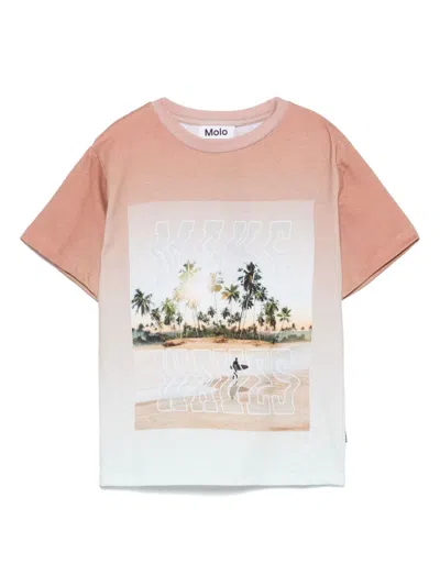 Molo Kids' Rame T-shirt In Neutrals