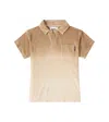 Molo Boy's Randel Organic Cotton Short-sleeve Polo Shirt In Beige