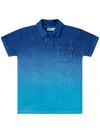 Molo Boy's Randel Organic Cotton Short-sleeve Polo Shirt In Blue
