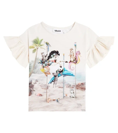 Molo Kids' Rayah Printed Cotton-blend Top In Multicoloured