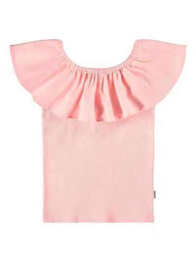 Molo "reca" Short Sleeves T-shirt In Pink