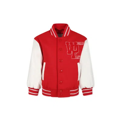 Molo Kids' Hani Bomber Jacket In Red