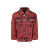 Molo Long-sleeved Denim Jacket In Red