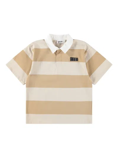 Molo Kids' Reef Polo Shirt In Brown