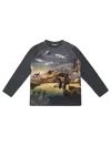 Molo Reif Long-sleeved Crewneck T-shirt In Verde