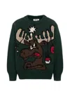REINDEER-INTARSIA SWEATER