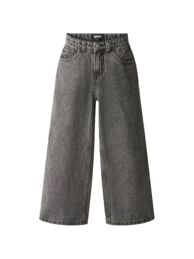 Molo Kids' Relaxed-fit Five-pocket Jeans In Gray