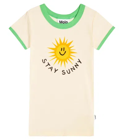 Molo Kids' T-shirt Rhiannon Aus Baumwolle In Pearled Ivory