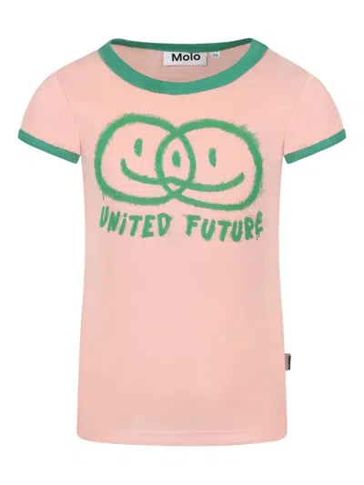 Molo Kids' Rhiannon T-shirt In Pink