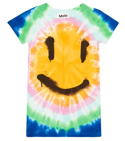 Molo Kids' Rhiannon Tie-dye Cotton Jersey T-shirt In Sunset Tie Dye