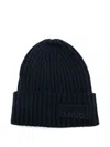 Molo Ribbed Logo-patch Beanie In Black