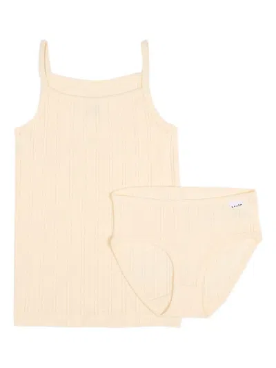 Molo Kids' Ribbed Vest Set (set Of Two) In Neutral