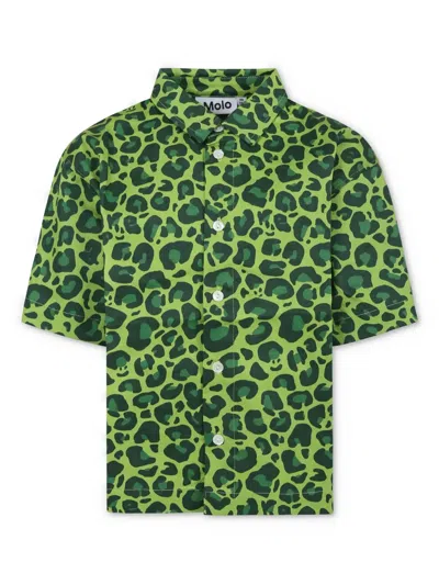 Molo Kids' Richie Shirt In Green