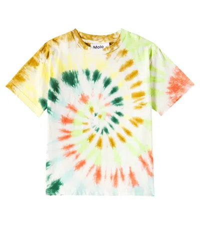 Molo Kids' Riley Cotton Jersey T-shirt In Multicoloured
