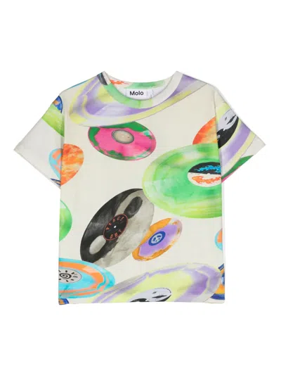 Molo Kids' Riley Organic Cotton T-shirt In Yellow