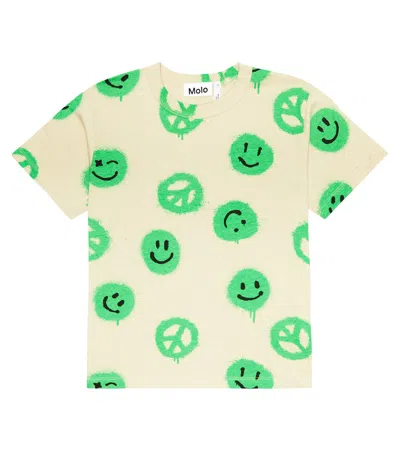 Molo Kids' Riley Printed T-shirt In Neutrals