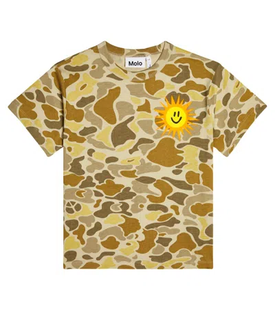 Molo Kids' Bedrucktes T-shirt Riley Aus Jersey In Sandy Shapes