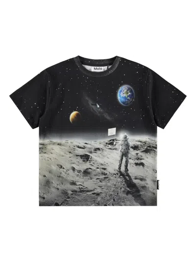 Molo Kids' Riley T-shirt In Black