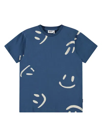 Molo Kids' Riley T-shirt In Blue