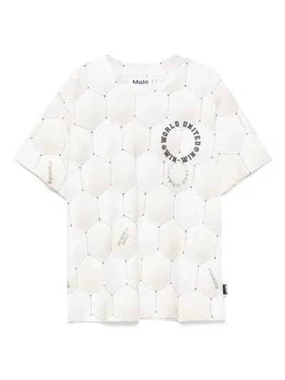 Molo Kids' Riley T-shirt In Neutrals
