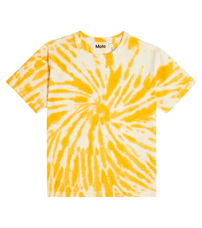 Molo Kids' T-shirt Riley Aus Baumwoll-jersey In Sunny Tie Dye