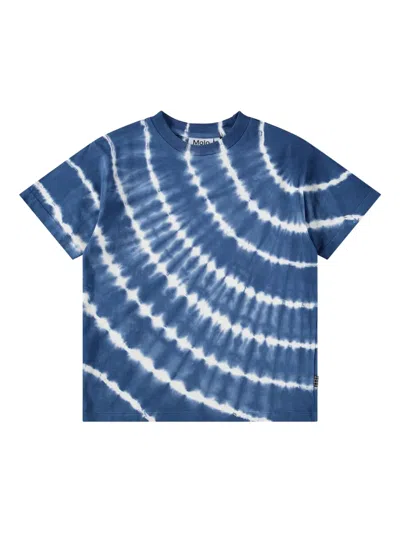 Molo Kids' Riley Tie-dye T-shirt In Blue