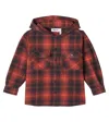 Molo Rizz Checked Cotton Jacket In Red