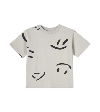 Molo Kids' Rodney Printed Cotton Jersey T-shirt In Gray