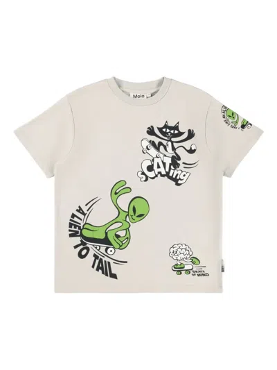 Molo Kids' Rodney T-shirt In Neutral