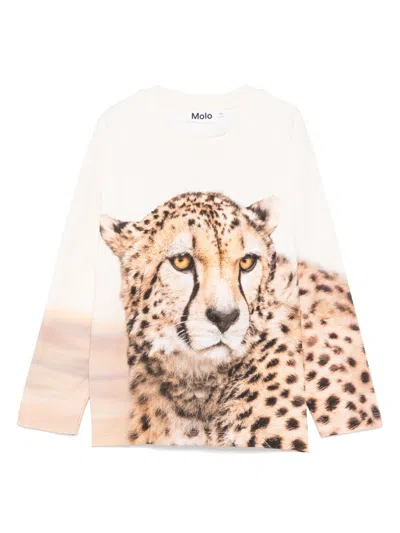 Molo Kids' Rollo T-shirt In Neutrals