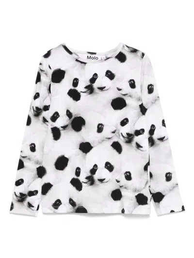 Molo Kids' Rose T-shirt In White