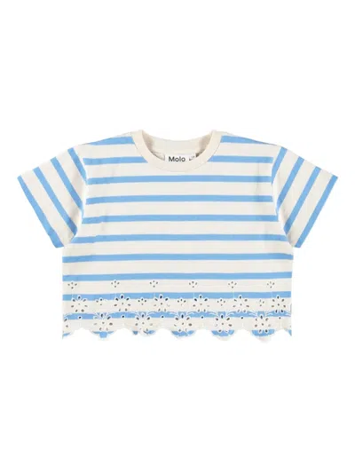 Molo Kids' Rosita Striped T-shirt In Blue